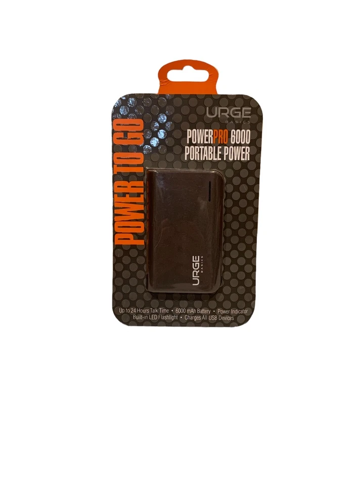 NUEVO SELLADO URGE PowerPro 6000 MAH USB Batería de Respaldo Linterna LED Incorporada Foto 1 de 2