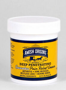 Amish Origins No-Graso Deep Penetrante Alivio Del Dolor Crema - 104ml