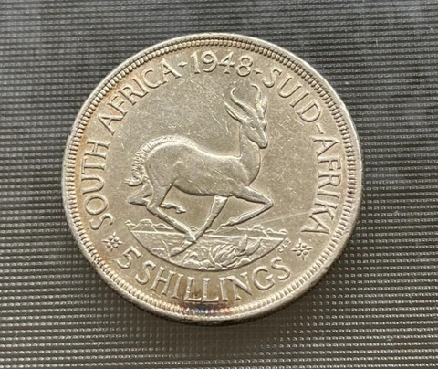 1948 South Africa 5 Shillings - Silver Cover