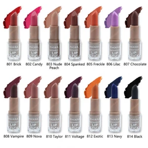 PHOERA Non Stick Matte Lipstick Colour Long Lasting Waterproof Moisturizing UK - Picture 1 of 29