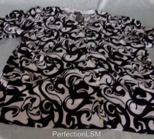 NUEVO CON ETIQUETAS Mezcla de Algodón Ligero Mujer 2X Botón Frontal Estampado Suéter Mangas 3/4! - Imagen 1 de 9