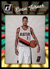 2016-17 Donruss Holo Laser Green and Yellow #132 Evan Turner  