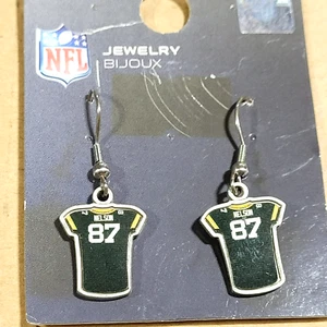 NFL Green Bay Packers Team Earrings, NEW (Nelson 87) - Picture 1 of 1