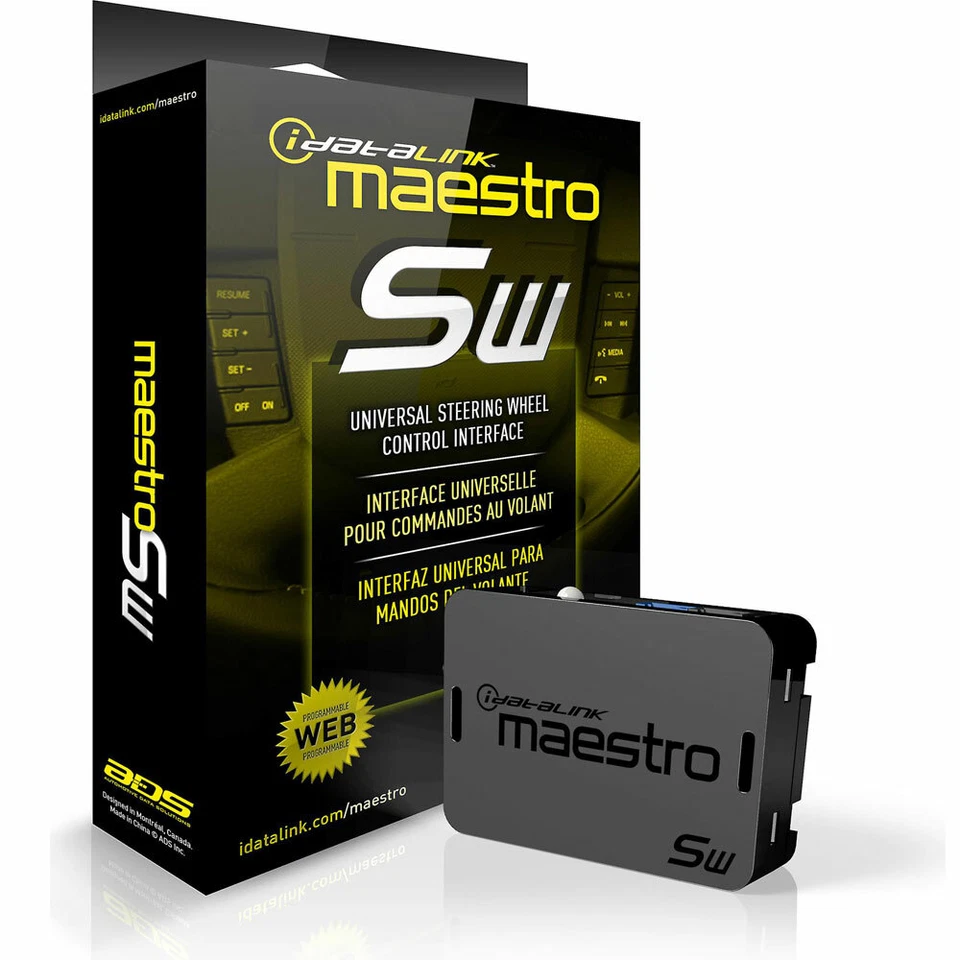 iDATALINK MAESTRO SW UNIVERSAL STEERING WHEEL CONTROL INTERFACE ADAPTER ADS-MSW - Image 1 of 4