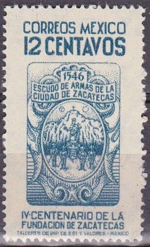 1946 - MEXICO - IV CENTENARIO DE LA FUNDACION DE ZACATECAS - YVERT 609 - Imagen 1 de 1