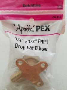 Apollo CONBRACO, Fitting Brass Drop Ear Elbow 1/2" x 1/2 FNPT New(H3) - Picture 1 of 1