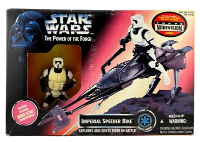 星球大战 POTF 帝国加速自行车 复古 孩之宝 Tonka Kenner 1995 年可动人偶 — 第 1/2 张图片