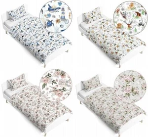 Set biancheria da letto 100% cotone biologico 200 x 140 cm copripiumone federa letto singolo - Foto 1 di 19