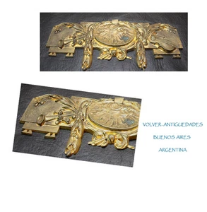 Interessante parte di arredo antico francese in bronzo? strumenti per violino allegoria - Foto 1 di 1