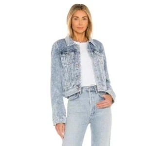 Chaqueta vaquera Free People X Revolve Rumors en lavado índigo talla pequeña nueva con etiquetas - Imagen 1 de 13