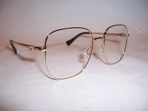 NEW GUCCI EYEGLASSES GG 1144O 001 GOLD 54mm RX AUTHENTIC 1144 - Picture 1 of 8
