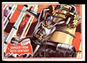1966 Topps Batman #29A Danger From 25th Century Red Bat Puzzle Low Grade Crease - Picture 1 of 2