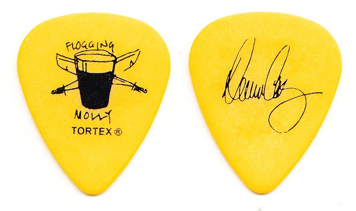 Flogging Molly Dennis Casey Signature Yellow Guitar Pick - 2011 Tour - Image 1 of 1