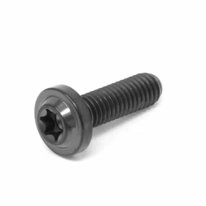 M6 x 20 Titanium Low Profile Torx Washer Head Bolt Screw x 1.0 t30 Black Packs - Picture 1 of 10