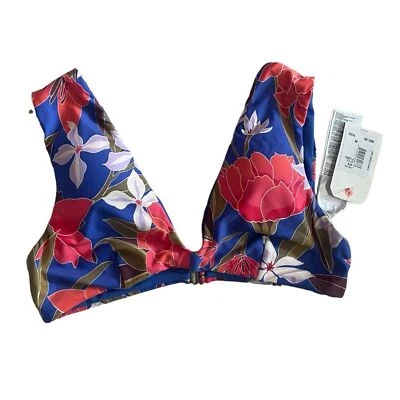 Bikini Top Billabong Azul y Rosa Floral Reversible Mediano Foto 1 de 4