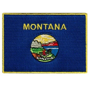 MONTANA STAATSFLAGGE bestickt Bügelbild PATCH EMBLEM MT Applikation BEST - Bild 1 von 1