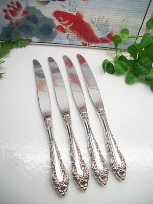 4 cuchillos de cena Oneida Community Royal Grandeur plateados 1975 Foto 1 de 4