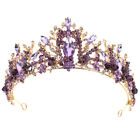 Tiaras cyrkonie tiara korona vintage (fioletowa)