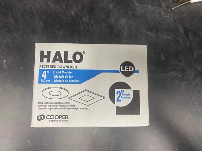 COOPER HALO ML4D09FL935E Recessed 4" Integrated LED Light Black