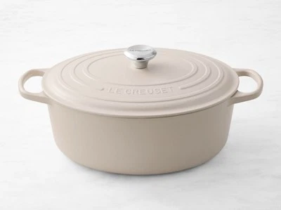 Le Creuset 8 QT Signature Enameled Cast Iron Oval Dutch Oven. Brioche Color! NIB - Image 1 of 2