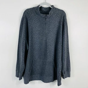 Torrid Sz 4X Leopard Everyday Fleece Half Zip Long Sleeve Active Sweatshirt Gray - Picture 1 of 4