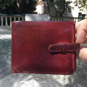 Coach Vintage Geldbörse Wasserbüffelleder Portemonnaie rot 4640 aus den 80er Jahren - Bild 1 von 10