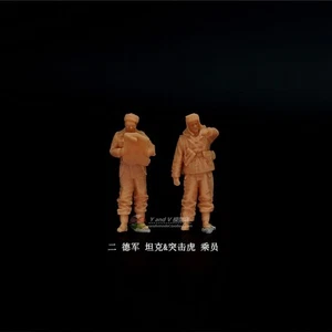 3D Druck 1/72 German Assault Tiger Crew 2 Personen Modell unbemalt - Bild 1 von 2