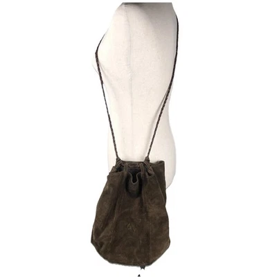 Bolso Desmo holgado marrón italiano de cuero suave gamuza con asa trenzada Saks Hobo Foto 1 de 4