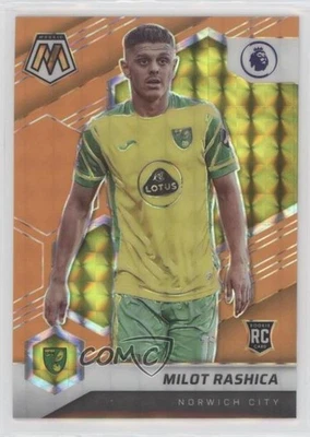 2021-22 Panini Mosaic Premier League Fluorescent Orange Prizm Milot Rashica #98 - Image 1 of 2