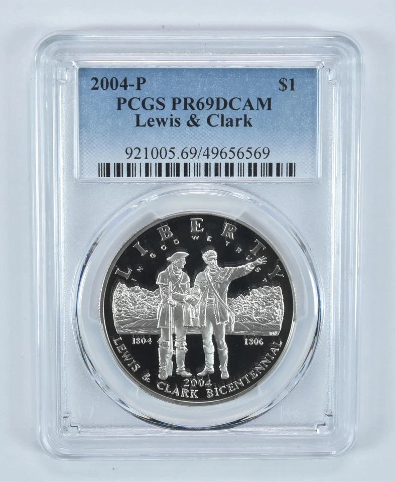 2004-P Lewis & Clark Commemorative Dollar PR69 DCAM PCGS Blue Label *4549 - Image 1 of 4