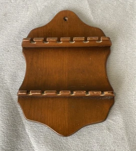Vintage hängendes Holz 12 Fächer Regal Halter für Souvenir Löffel Sammler 10 x 7" - Bild 1 von 8