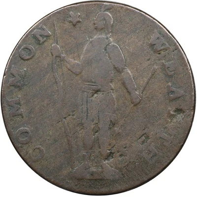 1788 Massachusetts Copper Center 1C Ryder 8-C Period After Mass FINE 1C NO RESER - Image 1 of 2