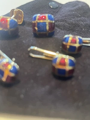 David Webb Blue And Red Enamel men’s  Dress up - Image 1 of 2