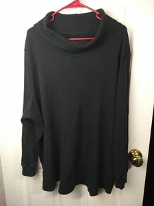 Maglione girocollo donna dentro 3x nero maglia waffle manica lunga casual - Foto 1 di 9