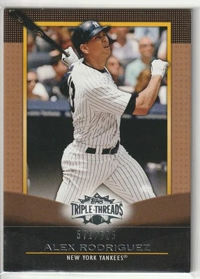 2011 Topps Triple Threads Sepia #95 Alex Rodriguez New York Yankees /625 - Image 1 of 2