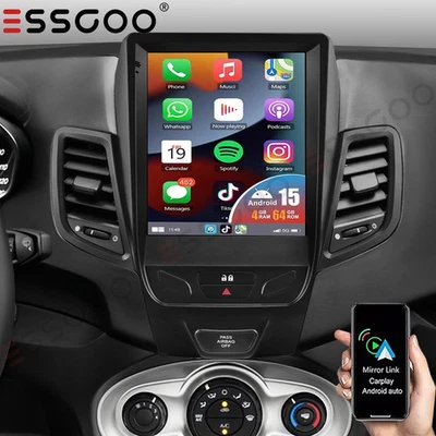 4+64G Para Ford Fiesta 2009-2016 9.7"" Android 15 Radio Coche Estéreo WIFI GPS BT FM Foto 1 de 4