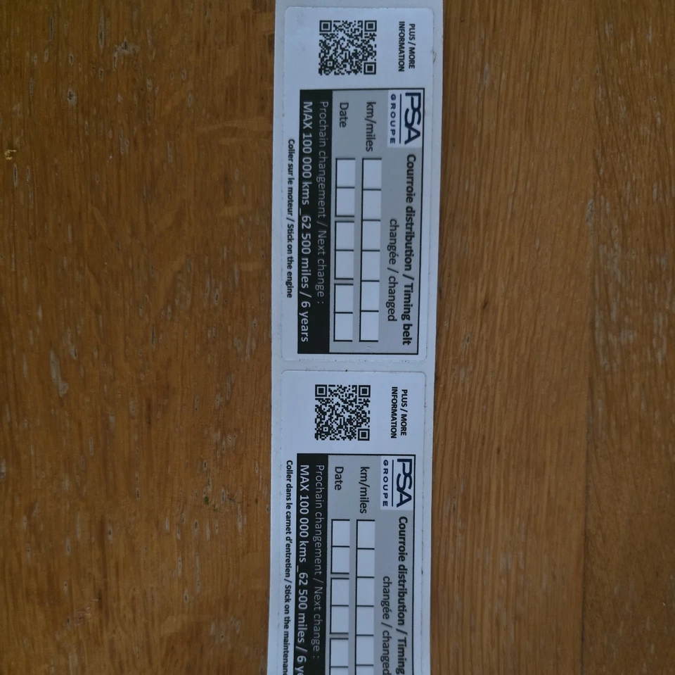 Adesivo Cinghia Distribuzione ORIGINALE PSA Peugeot Citreon Ds Vauxhall Wetbelt 1.2 Puretech - Immagine 1 di 1