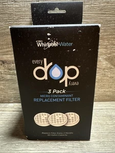 3 Pack DWWT2S1 Whirlpool Every Drop Micro Contaminant Water Filters OPEN BOX - Picture 1 of 4