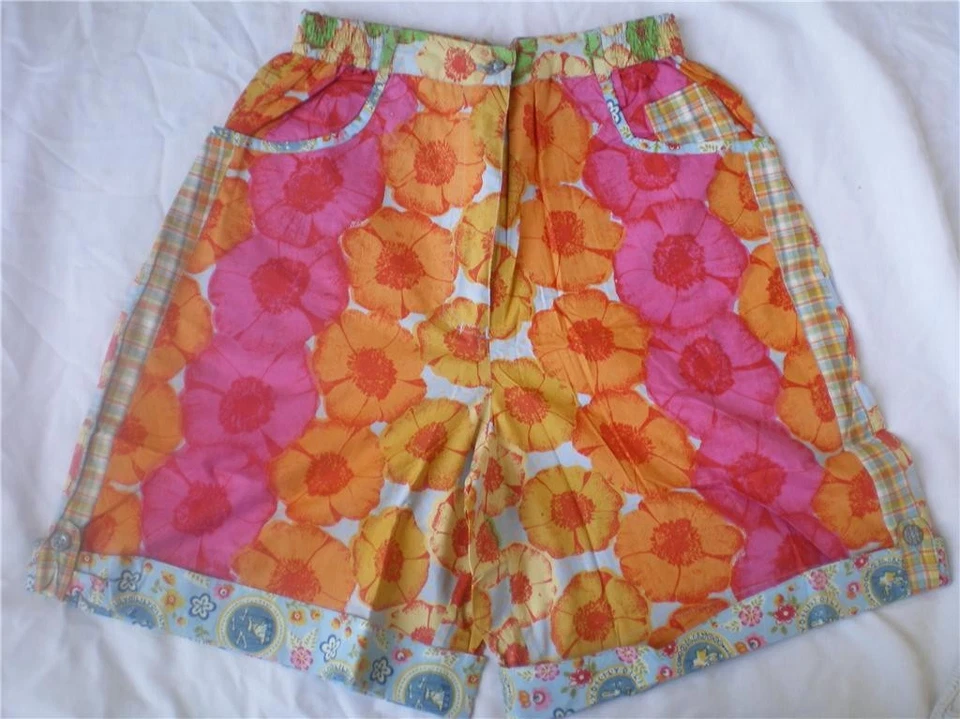 NUEVOS PANTALONES CORTOS VIBRANTES OILILY DAMAS VINTAGE Algodón L 38 8 M 36 6 Foto 1 de 1