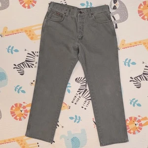 Pantalón de mezclilla recto regular Wrangler Texas para hombre W34L30 verde hecho en Reino Unido - Imagen 1 de 16