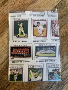 2004 Topps Traded and Rookies Checklist Puzzle Blue Back #6  96 Of 110