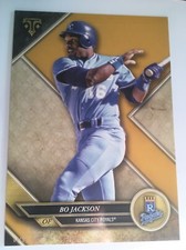 2017 Topps Triple Threads Jumbo 5x7 Bo Jackson Royals 81 #’d 03/10 Gold