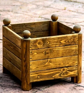Garden Wooden Planters 40cm x 40cm x 33cm high - Picture 1 of 3