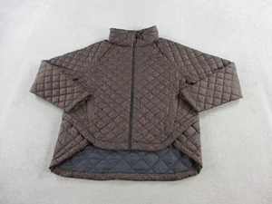 Athleta Jacket Womens Large Brown Whisper Featherless Quilted Full Zip Insulated - Picture 1 of 10