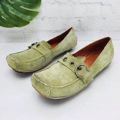 Mocasín de conducción Miz Mooz para mujer talla EU 40 US 9 zapatos sin cordones de gamuza verde Foto 1 de 4