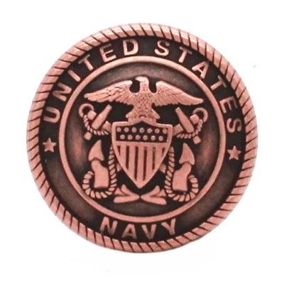 Navy Logo Antique Copper Screwback Concho 1-1/4" 7029-10 - Image 1 of 3