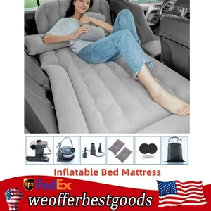 Inflatable Bed Mattress Car Truck SUV Back Seat Sleeping Beds W/ Air Pump Set - Picture 1 of 6