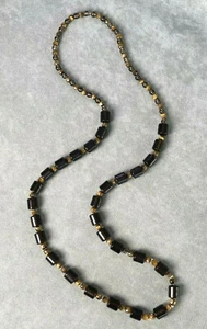 37" Brown Smoky Quartz & Faceted Tiger's Eye Beads Necklace - Picture 1 of 9