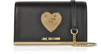 Love Moschino Sequin Heart Faux Leather Chain Strap Shoulder Bag, RRP £141 - Image 1 of 4