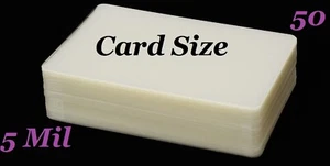 Card Size Laminating Pouches Sheets 50 PK 3-1/2 x 5-1/2 5 Mil File Index X-CLEAR - Picture 1 of 1